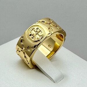 Tory Burch • Icon T Monogram Ring- Size 8 NWT $129